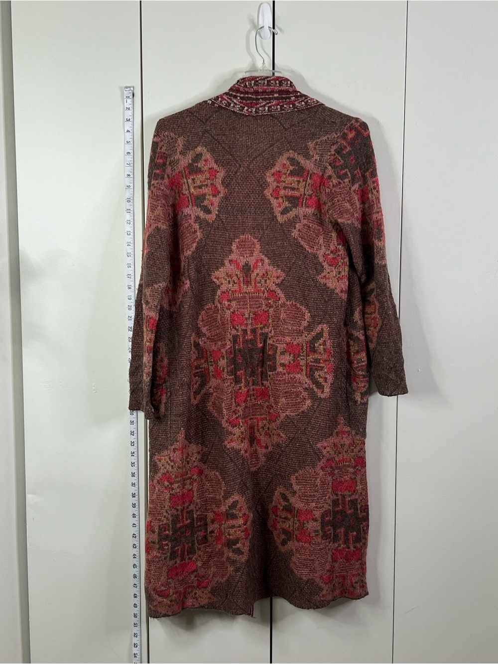 Christian Siriano New York Long Boho Knit Cardigan Duster Size L - Picture 3 of 8